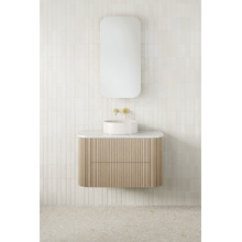 Thirroul 900mm Wall Hung Single Vanity with Solid Surface Countertop