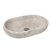 Ollie 500mm Royal Beige Pill Marble Above Counter Basin