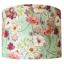 Floral Green Cotton Lamp Shade