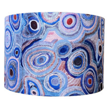 Aboriginal Blue Water Dreaming Cotton Lamp Shade