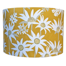 Flannel Flower Mustard Canvas Lamp Shade