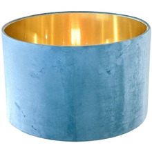 Kenley Aquamarine Velvet Lamp Shade