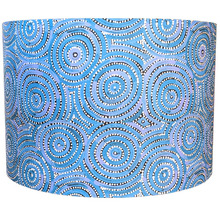 Aqua Mina Mina Dreaming-Antoinette Napanangka Brown Cotton Lamp Shade