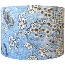 Sakura Blossom Blue Cotton Lamp Shade