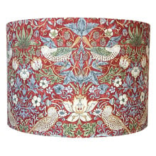 Strawberry Thief-William Morris Rust Cotton Lamp Shade