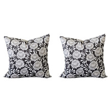Trenton Waratah Cotton Canvas Cushions (Set of 2)