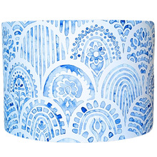 Denisa Hamptons Blue Cotton Lamp Shade