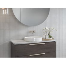Radius 400mm Round Ceramic Semi-Inset Basin