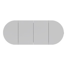 Ballad 1500mm Oval Mirrored Shaving Cabinet