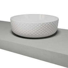 Allure Dimple 360mm Round Ceramic Above Counter Basin