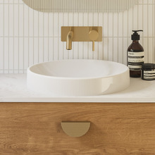 Corrida 430mm Gloss White Round Semi-inset Basin