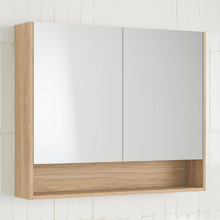 Sanremo 900mm Mirrored Shaving Cabinet with Open Shelf