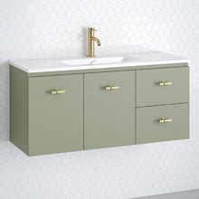 Florida Ensuite 1000mm Wall Hung Vanity with Ceramic Countertop