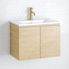 Florida Ensuite 600mm Wall Hung Vanity with Ceramic Countertop