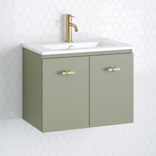 Florida Ensuite 600mm Wall Hung Vanity with Ceramic Countertop