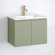 Florida Ensuite 600mm Wall Hung Vanity with Ceramic Countertop