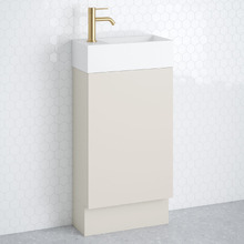 Lottie 480mm Freestanding Small Space Vanity with Ceramic Countertop