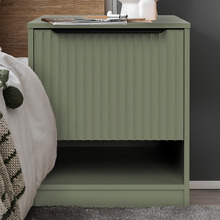 Somnus 2 Drawers Bedside Table with Black Handle