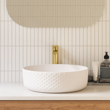 Allure Dimple 360mm Round Ceramic Above Counter Basin