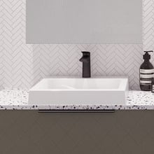 Cove 460mm Gloss White Square Semi-inset Basin