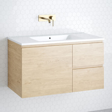 Nevada 900mm Wall Hung Vanity with Ceramic Countertop