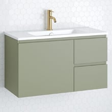 Florida Ensuite 800mm Wall Hung Vanity with Ceramic Countertop