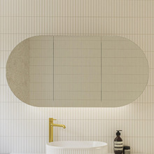 Ballad 1200mm  Oval Mirrored Shaving Cabinet