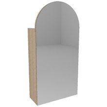Church 400mm Arch Mirrored Shaving Cabinet with Melamine Shelves
