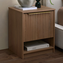 Somnus 2 Drawers Bedside Table with Brushed Gold Handle