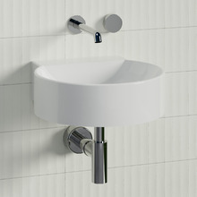Accessible Quay 400mm Gloss White Composite Wall Hung Basin