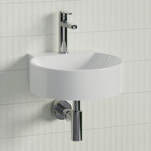 Quay Accessible 400mm Gloss White Composite Wall Hung Basin