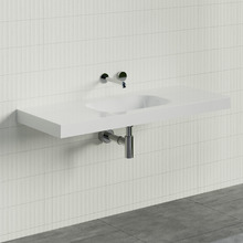 Stadium Accessible 1200mm Gloss White Composite Wall Hung Basin