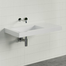 Accessible Essential 900mm Gloss White Composite Wall Hung Basin
