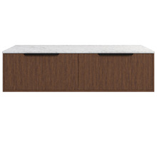 Elwood Dockland 1500mm Carrara Wall Hung Double Vanity Unit