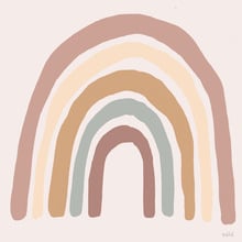 Blush Rainbow Printed Wall Art