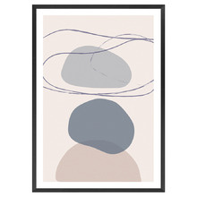 Blue New Shapes IV Printed Wall Art