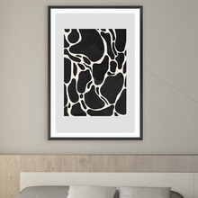Grey Giraffe Printed Wall Art