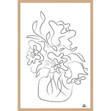 White Flower Bouquet Printed Wall Art
