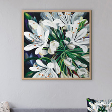 White Agapantha Printed Wall Art