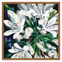 White Agapantha Printed Wall Art