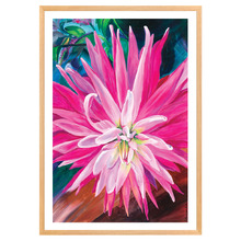 Pink Dahlia Printed Wall Art
