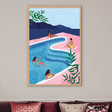 Pool Ladies Canvas Wall Art