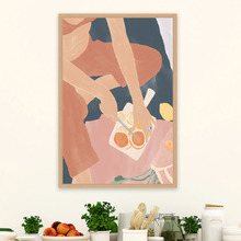 Cutting Grapefruits Canvas Wall Art