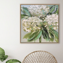 White Hydrangeas Canvas Wall Art