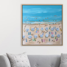 Sunlit Beach Bliss Canvas Wall Art