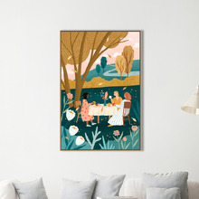 Autumn Tea Party Canvas Wall Art