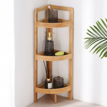 Okin 3 Tier Bamboo Corner Shelf