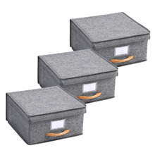 Kicho Collapsible Storage Boxes with Lid (Set of 3)