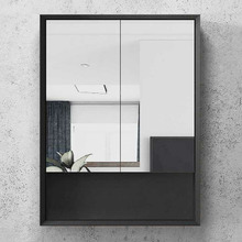 Marlo Matte Black 2 Door Shaving Cabinet