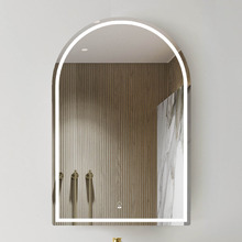 Archie 600mm Arch LED Mirrored Shaving Cabinet